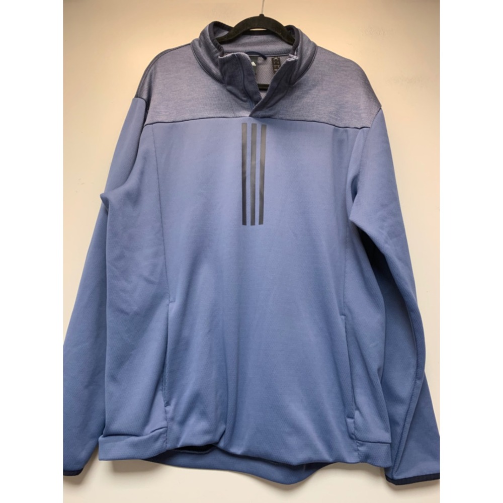 Adidas ClimaWarm Quarter Zip Pullover Mens XL Blue Excellent 1/4 Zip Sweatshirt